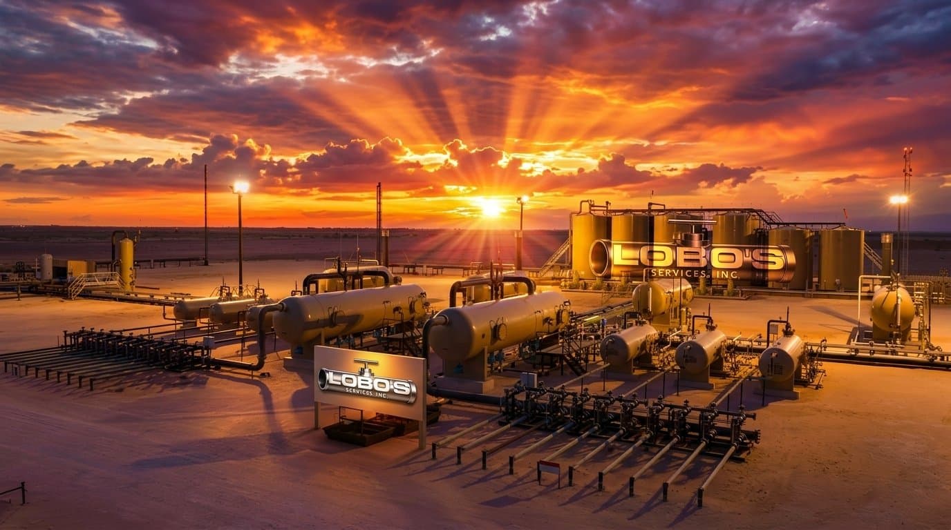 Facility at sunset